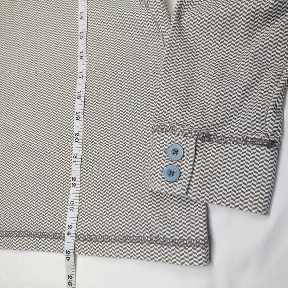 Horseware Ireland Cara Gray Chevron Equestrian Polo Long Sleeve Large Preppy - Picture 12 of 12